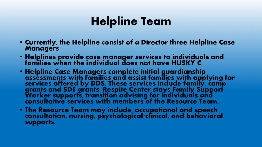 helpline team