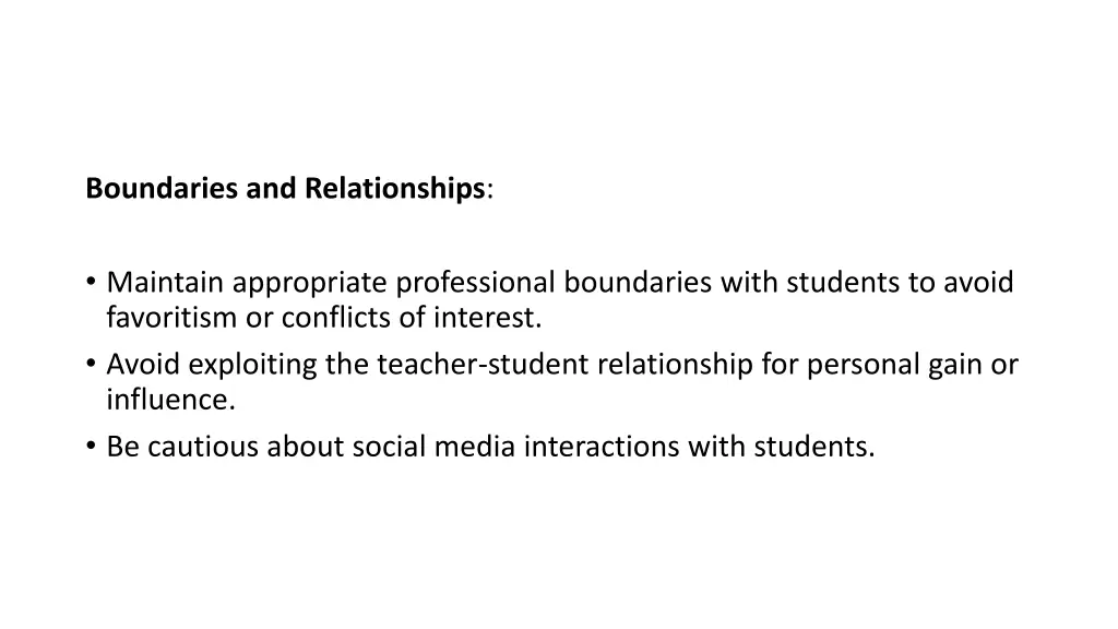 boundaries and relationships