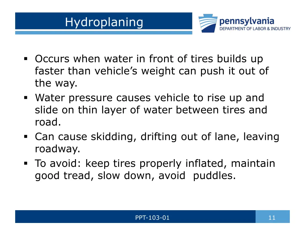 hydroplaning