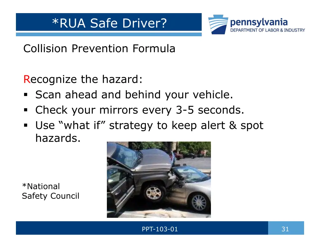 rua safe driver