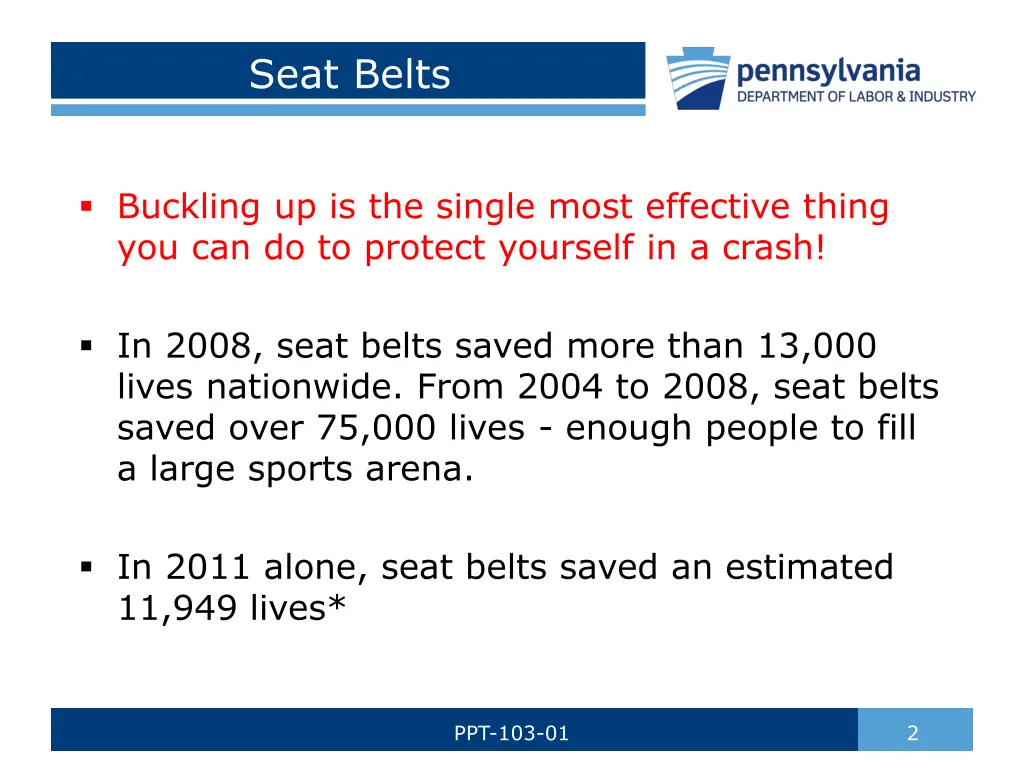 seat belts