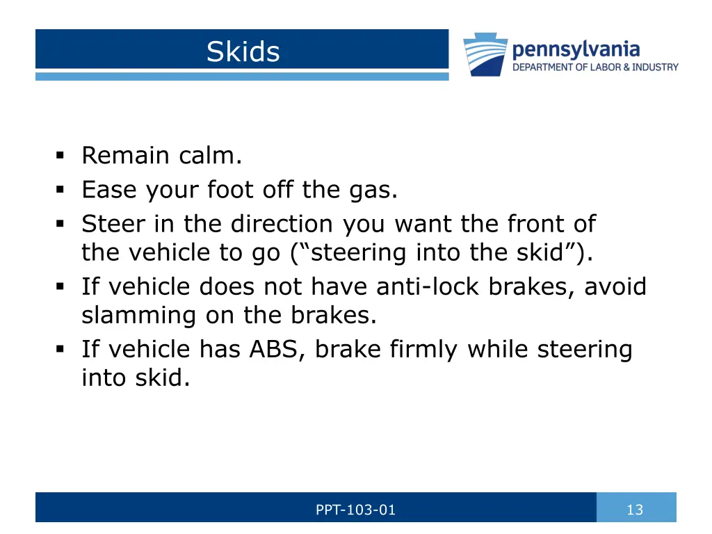 skids