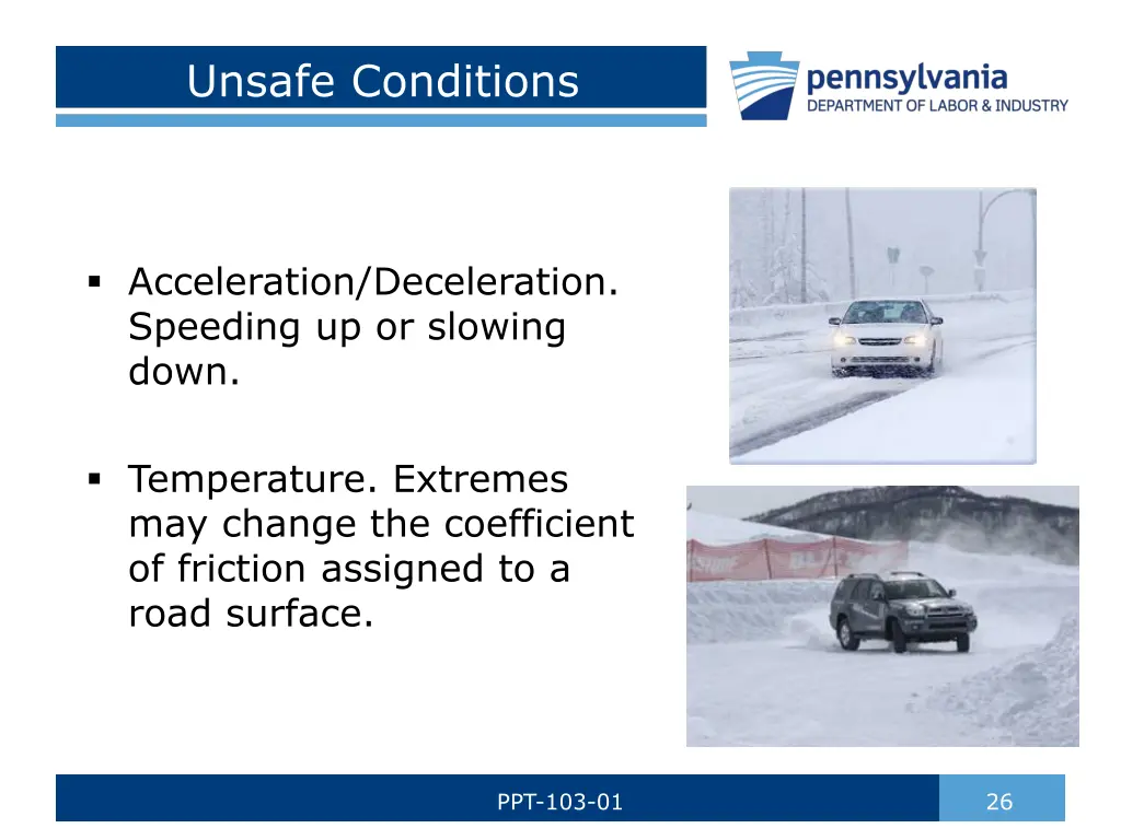 unsafe conditions 3