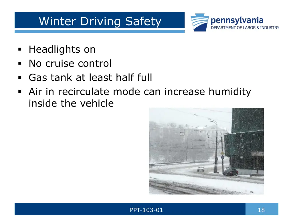 winter driving safety