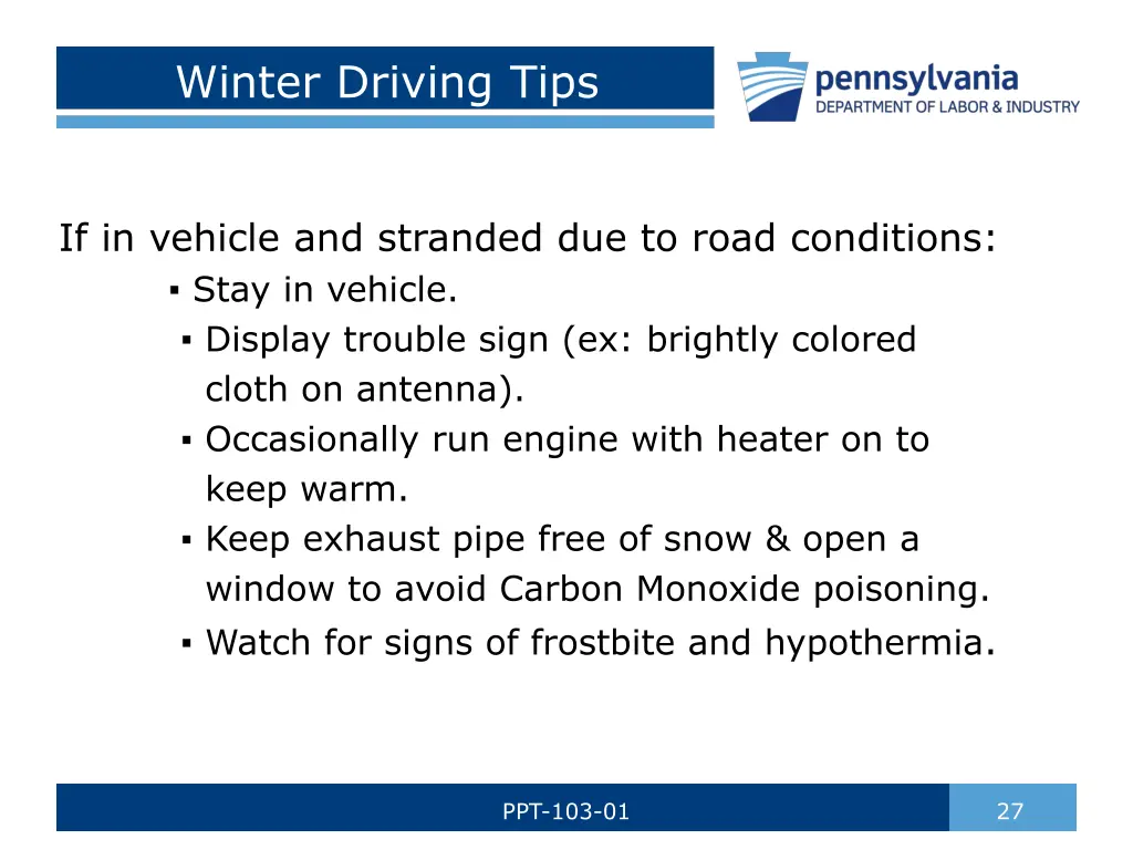 winter driving tips