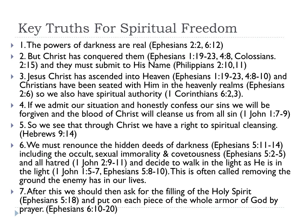 key truths for spiritual freedom