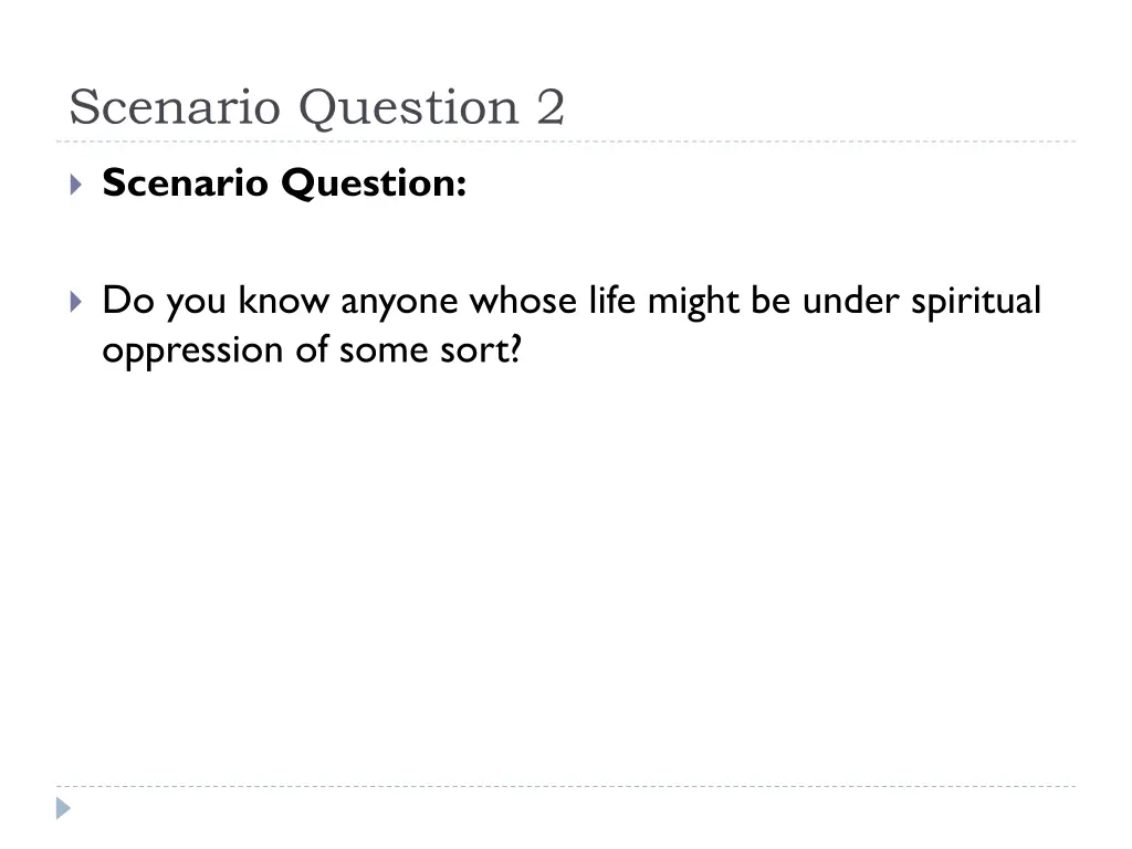 scenario question 2