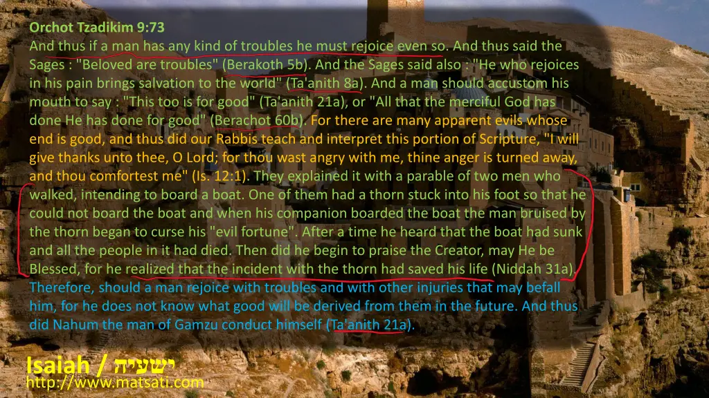 orchot tzadikim 9 73 and thus