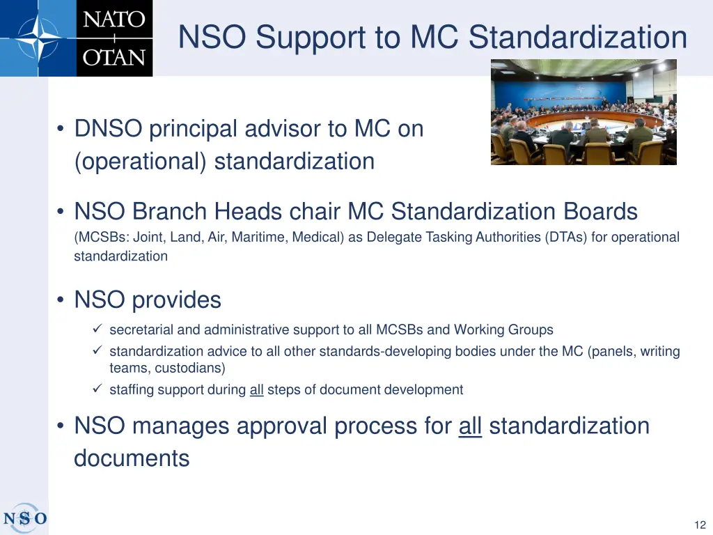 nso support to mc standardization