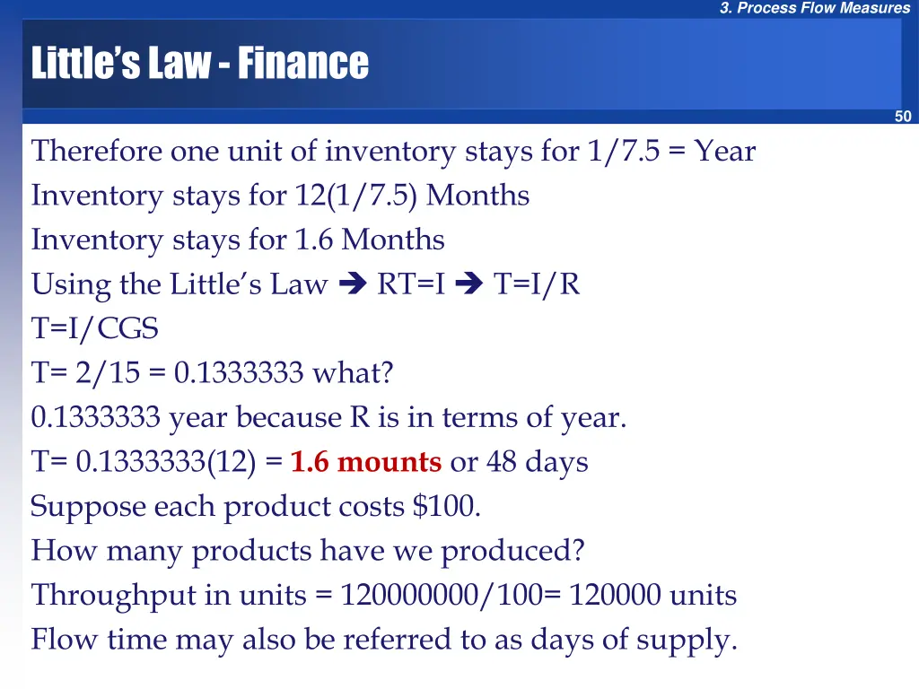 3 process flow measures 48