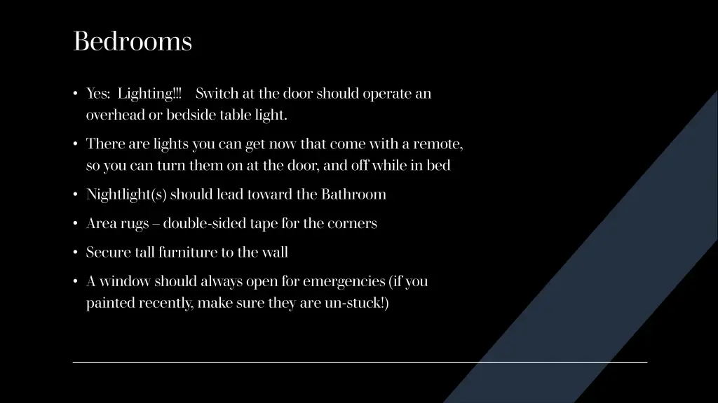 bedrooms