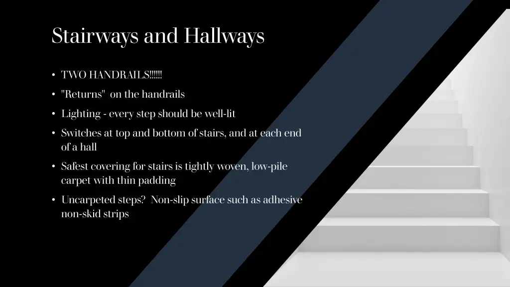 stairways and hallways