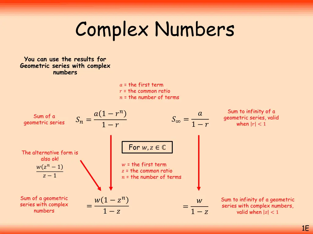 complex numbers