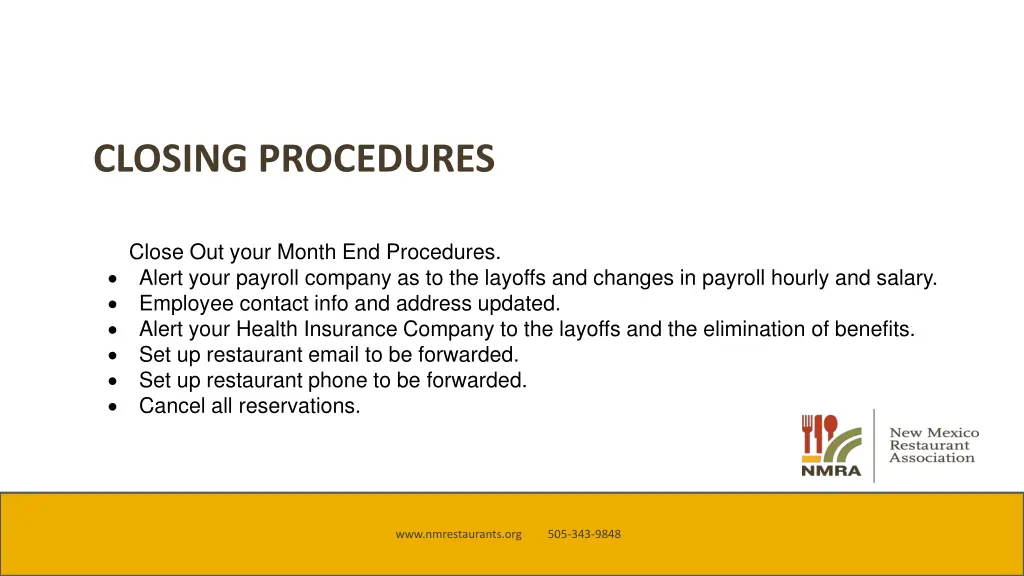 closing procedures 2