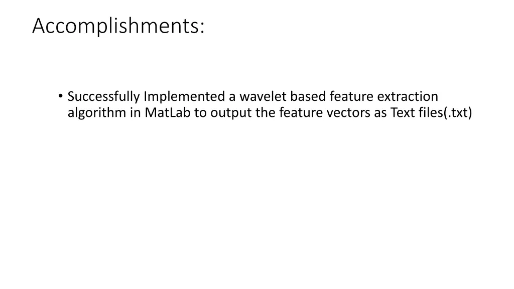 accomplishments