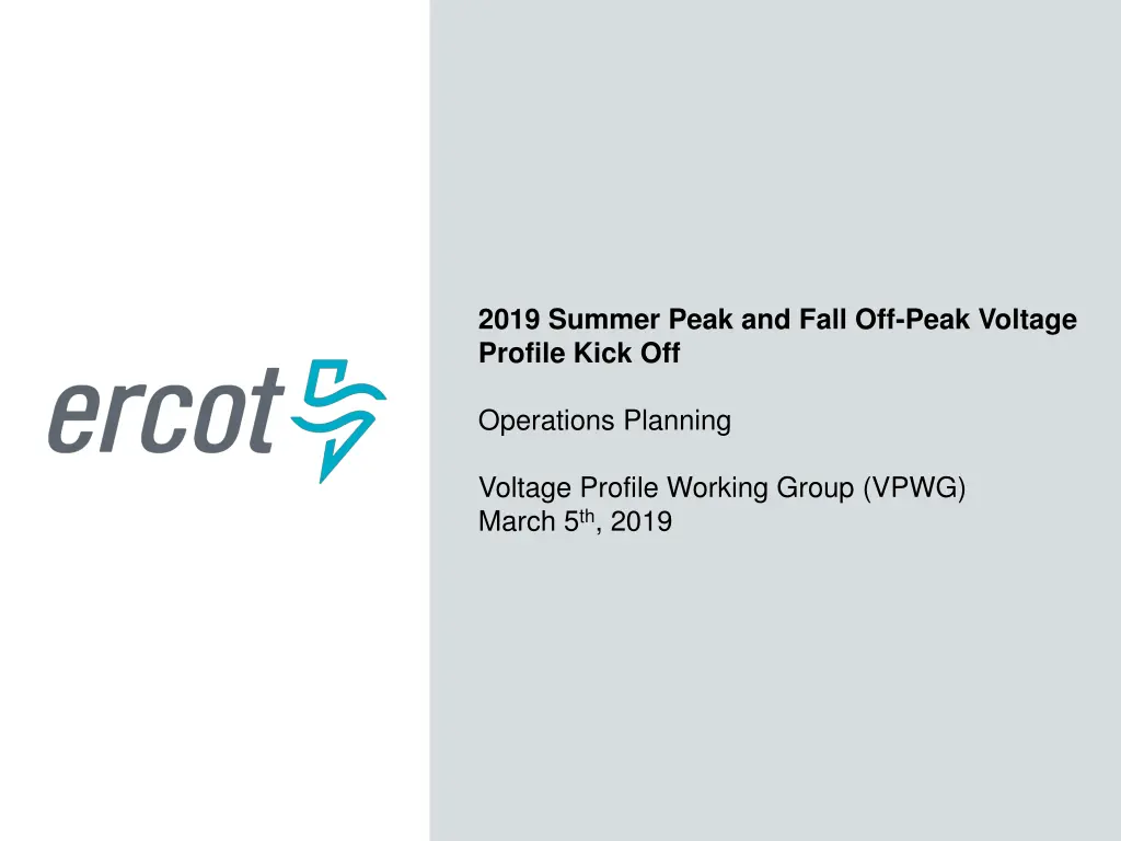 2019 summer peak and fall off peak voltage