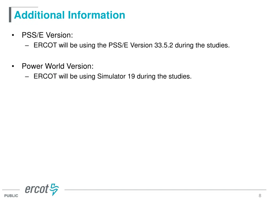 additional information