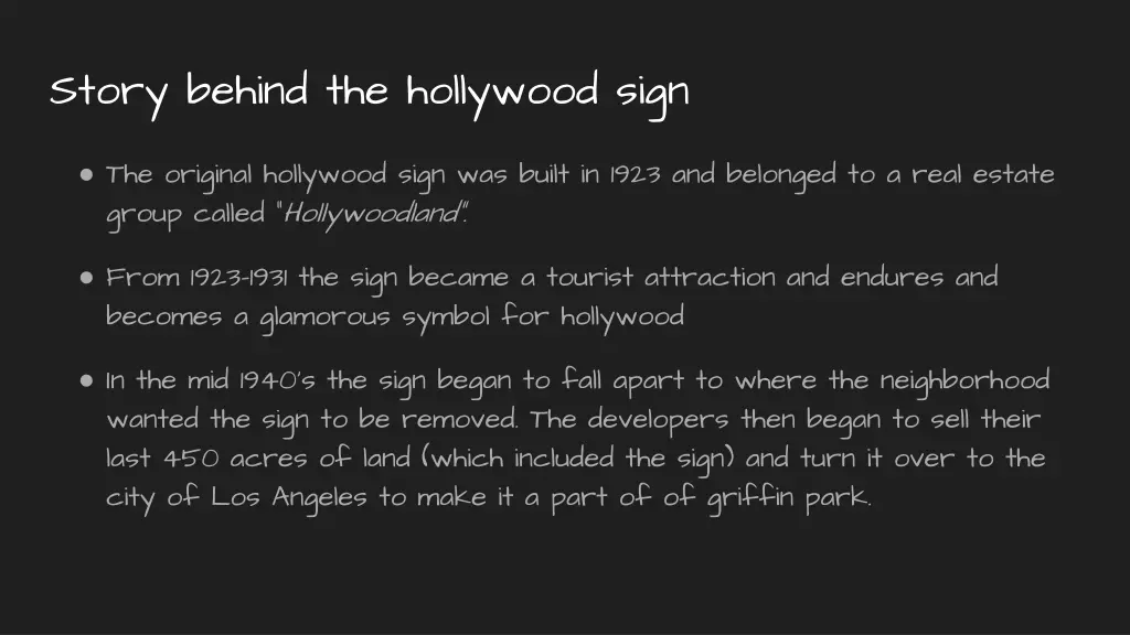 story behind the hollywood sign