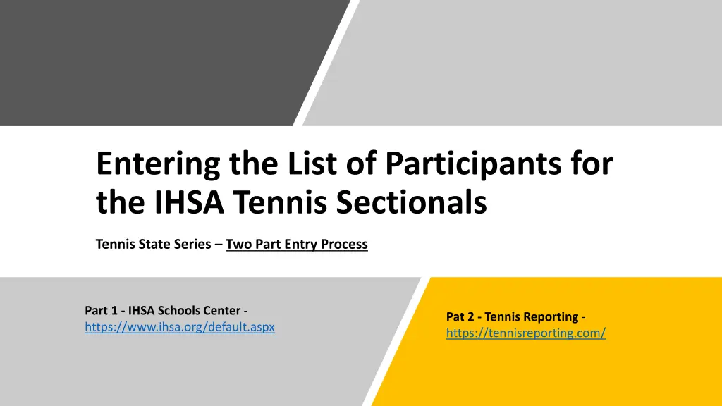 entering the list of participants for the ihsa