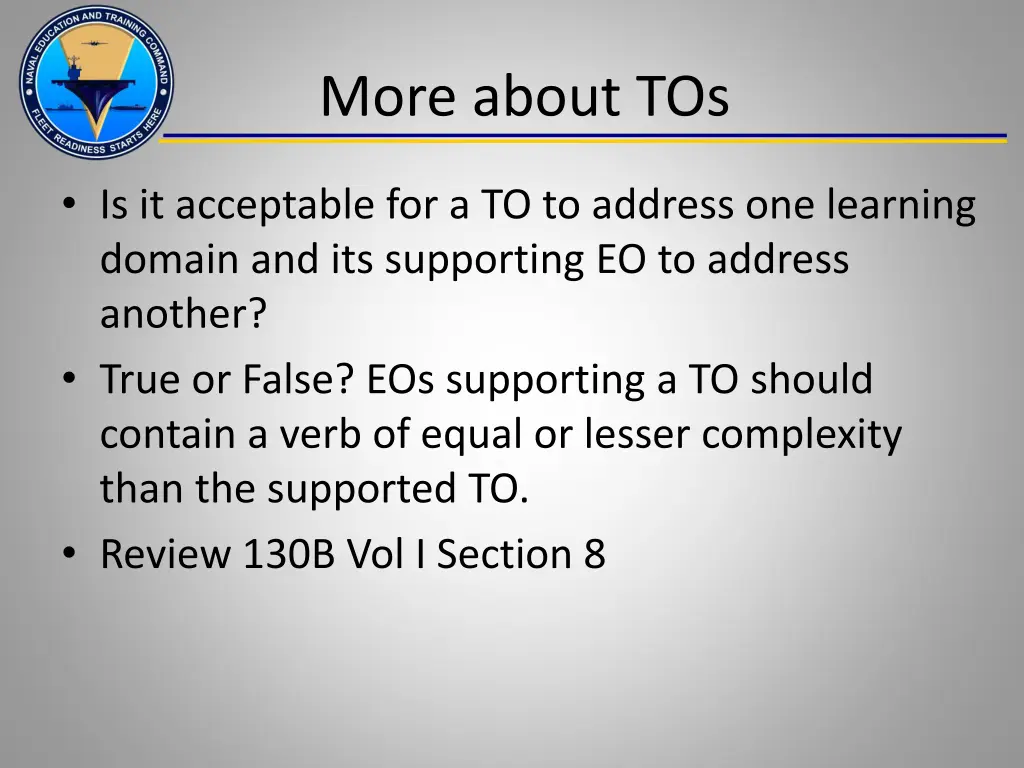 more about tos