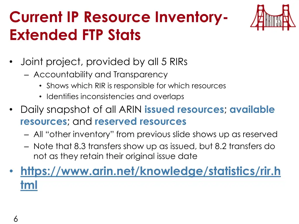 current ip resource inventory extended ftp stats