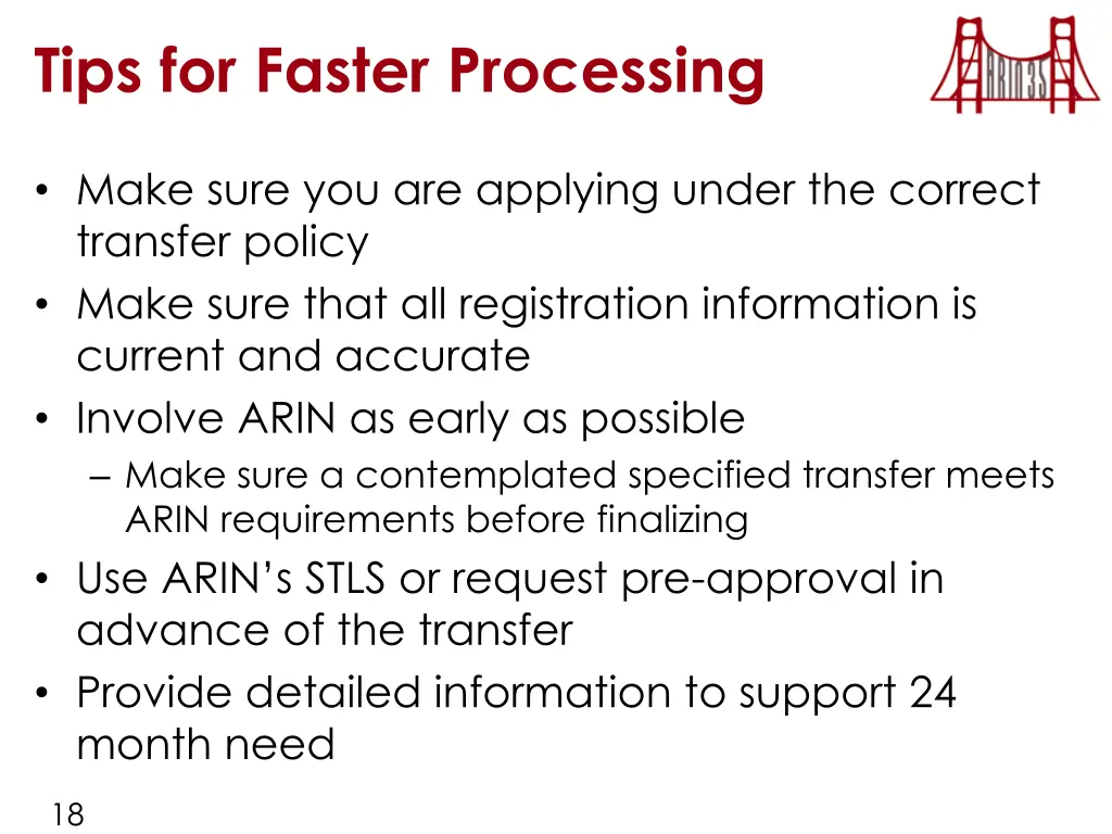tips for faster processing