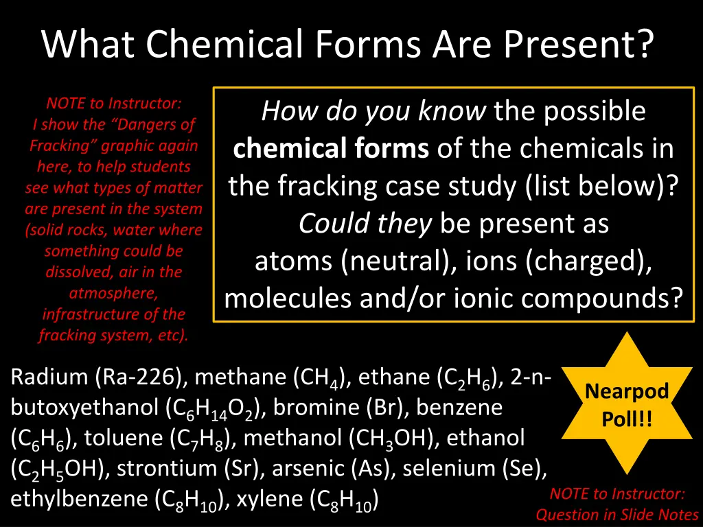 what chemical forms are present