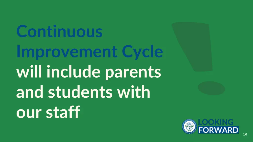 continuous improvement cycle will include parents