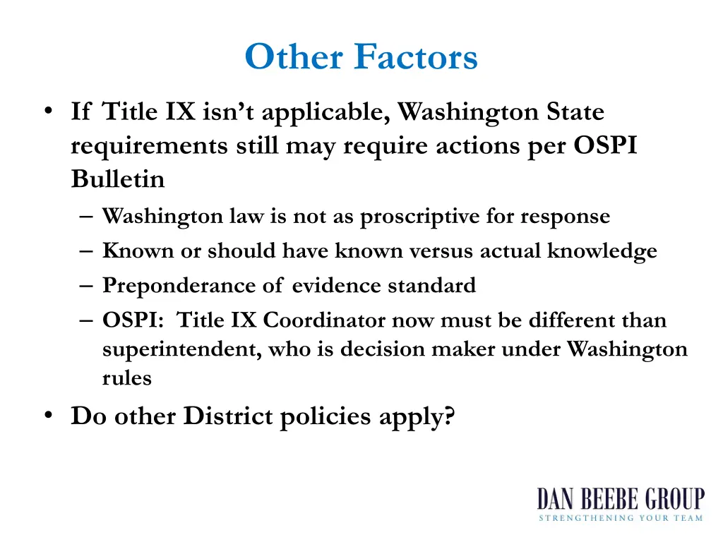other factors