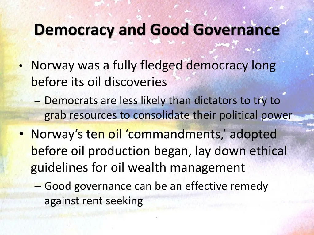 democracy and good governance