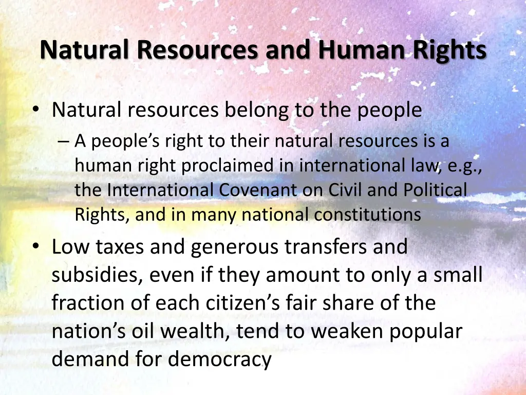 natural resources and human rights