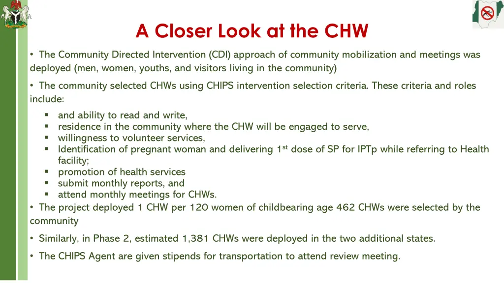 a closer look at the chw