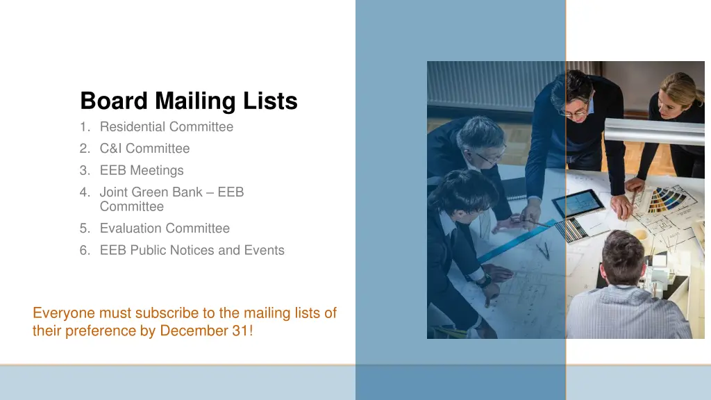 board mailing lists 1 residential committee