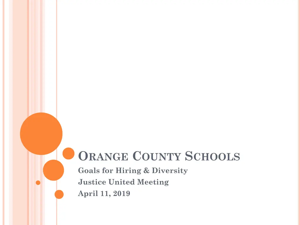 o range c ounty s chools goals for hiring