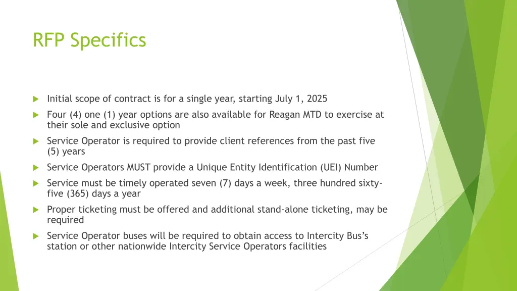rfp specifics