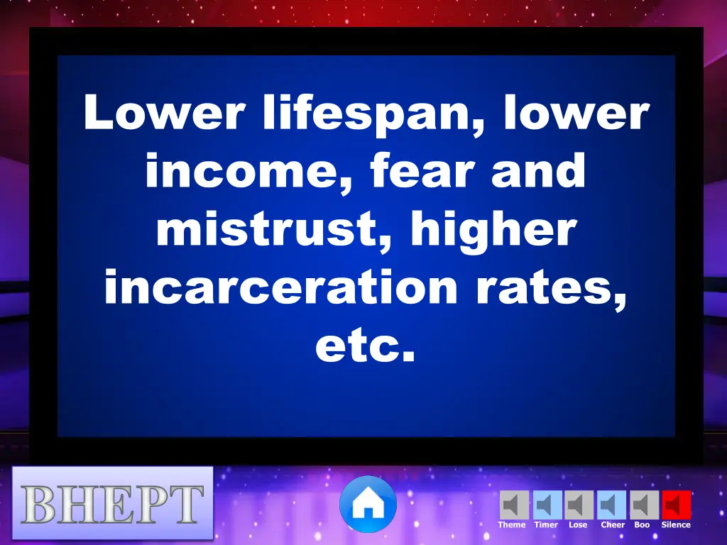 lower lifespan lower income fear and mistrust