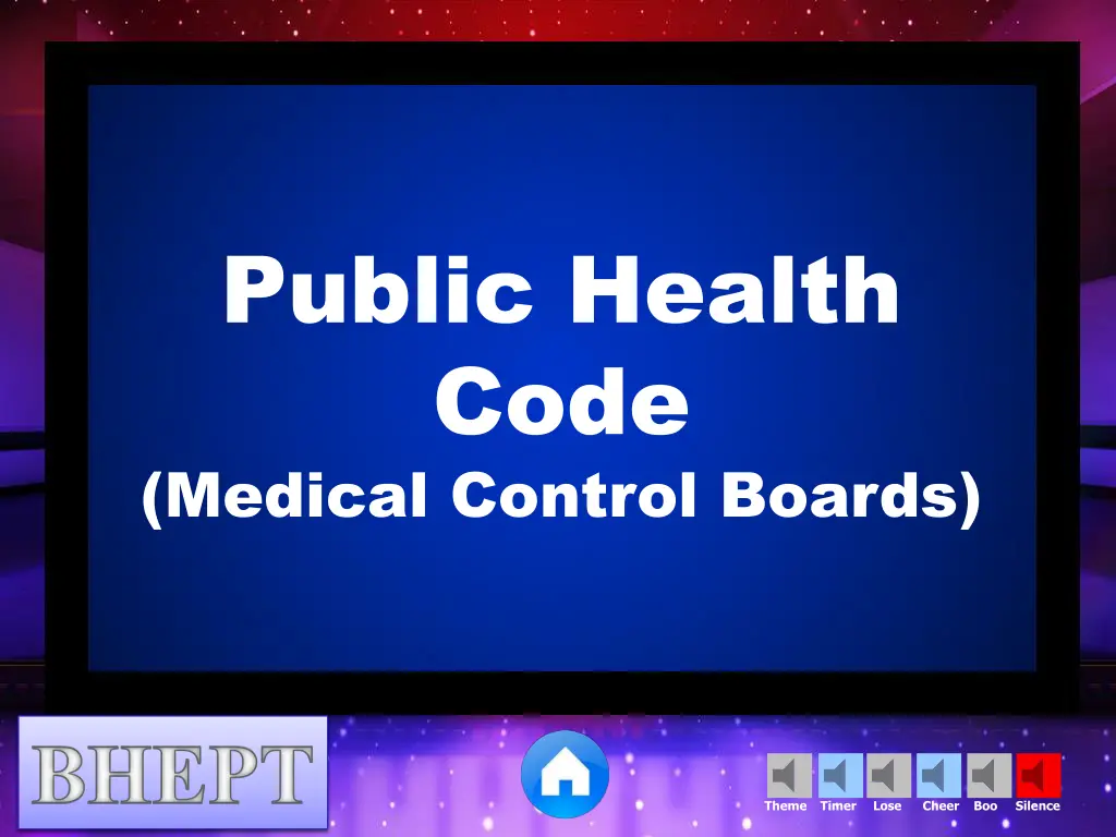 public health code medical control boards