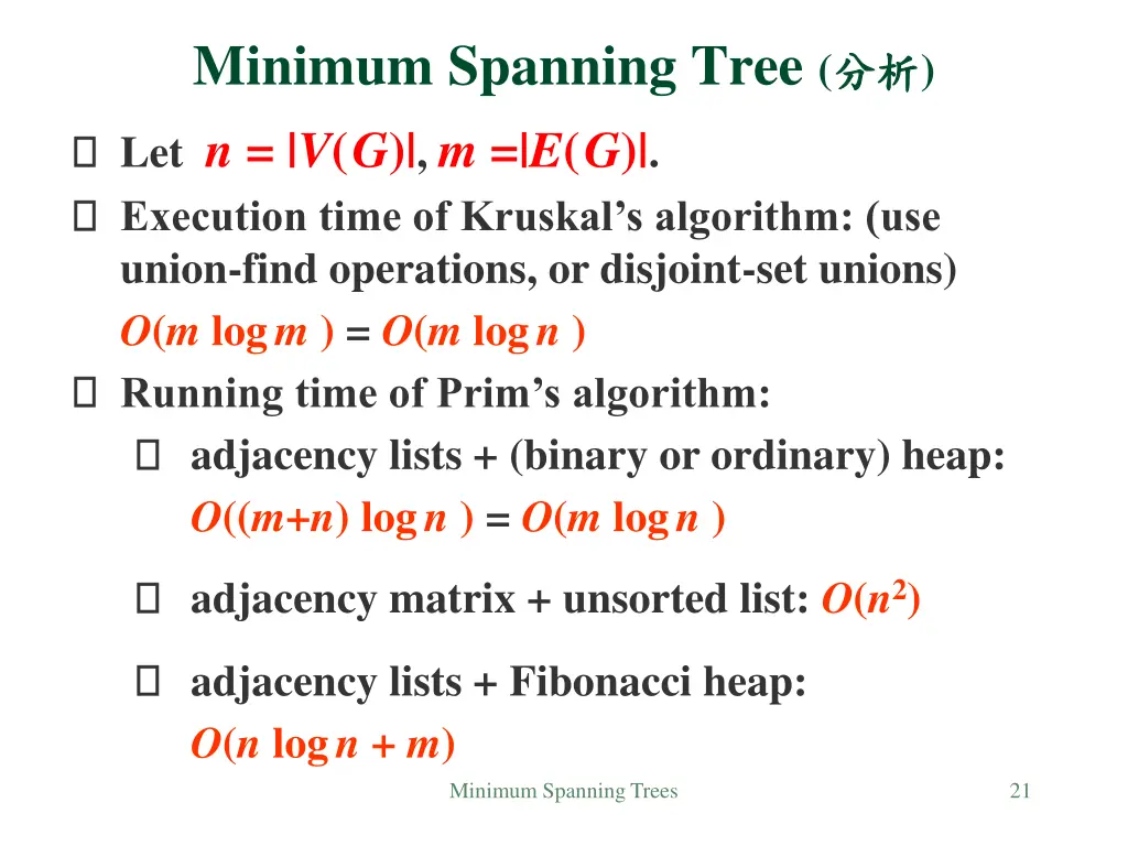 minimum spanning tree