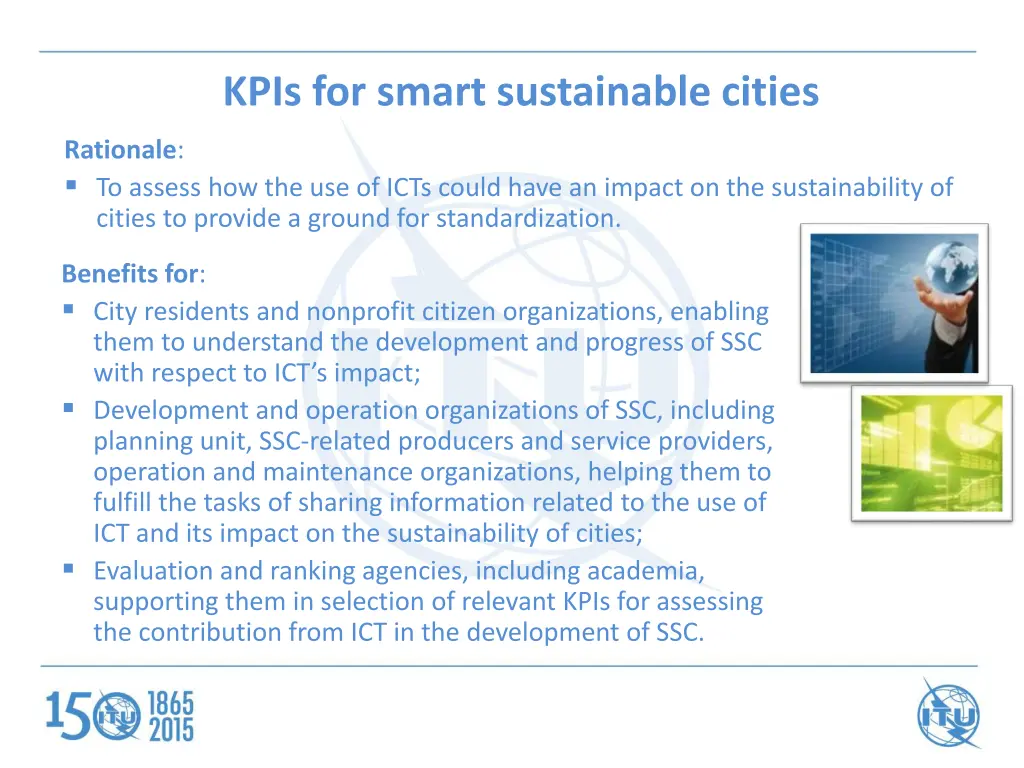 kpis for smart sustainable cities