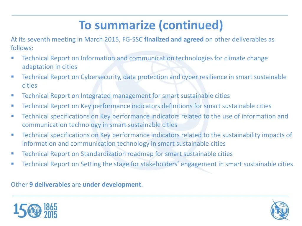 to summarize continued at its seventh meeting