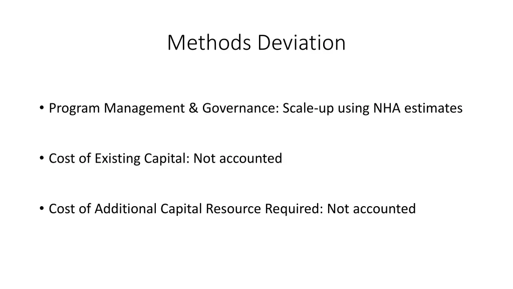 methods deviation