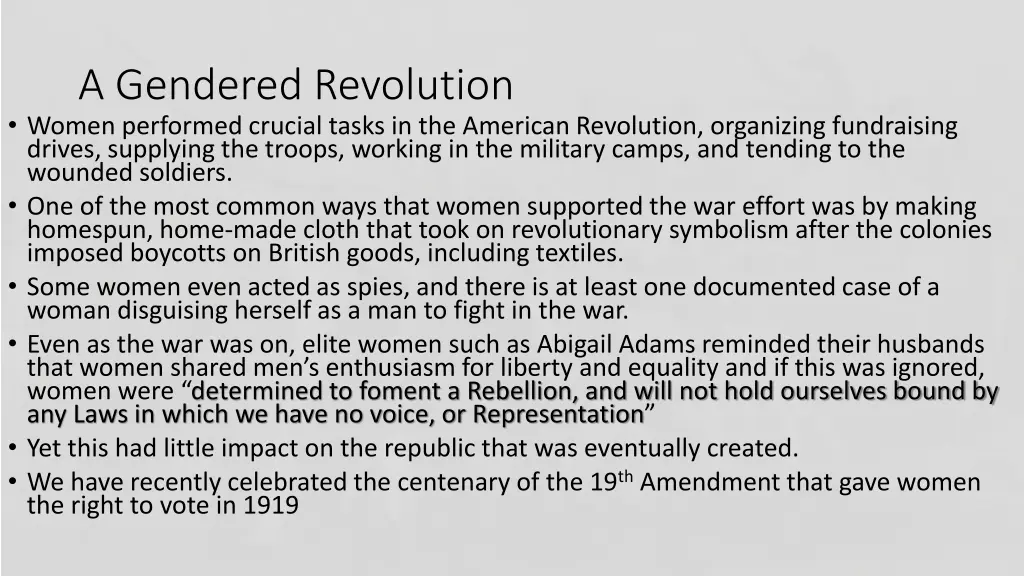 a gendered revolution women performed crucial