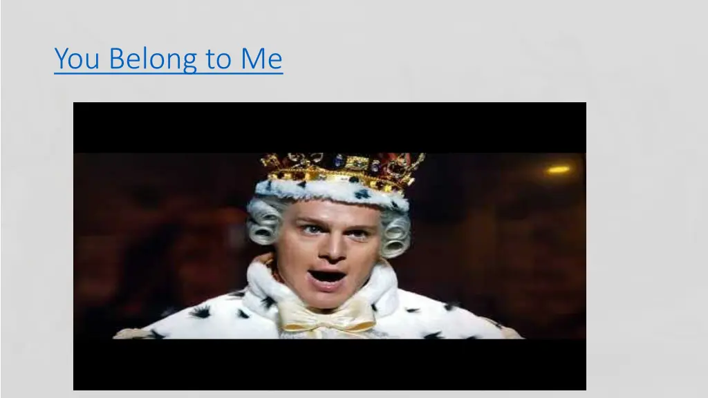 you belong to me