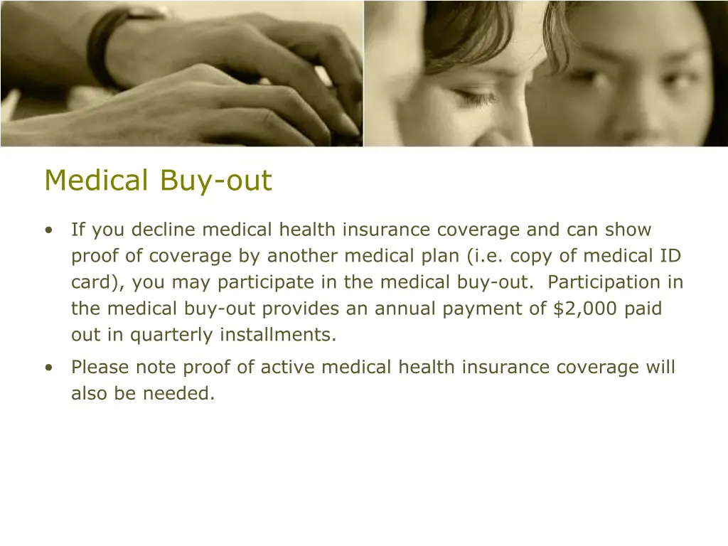 medical buy out