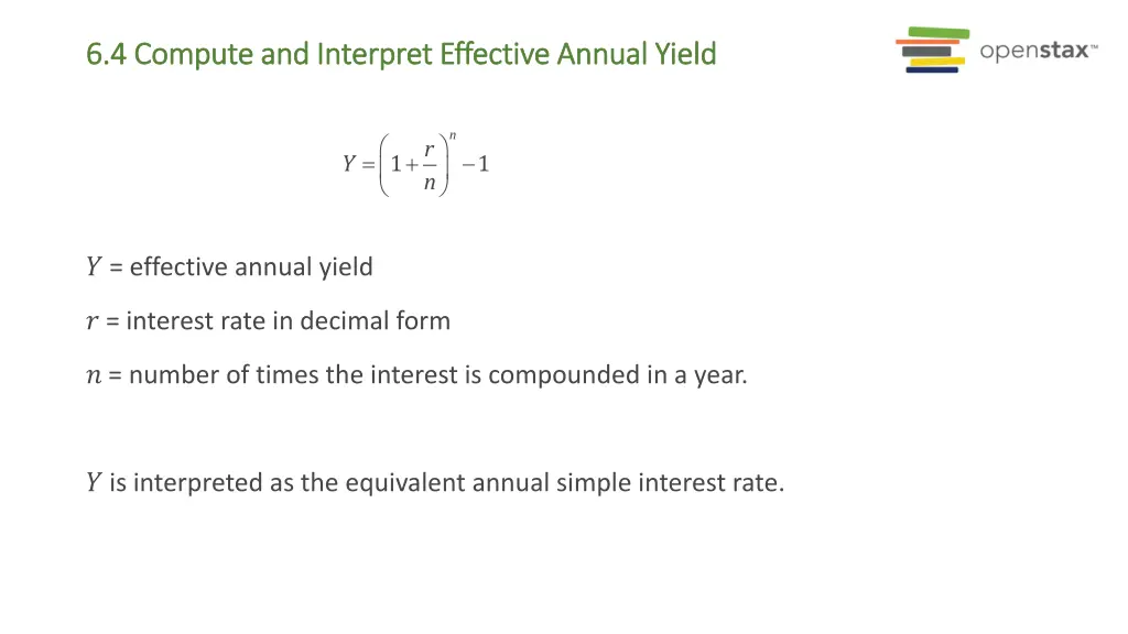 6 4 compute and interpret effective annual yield