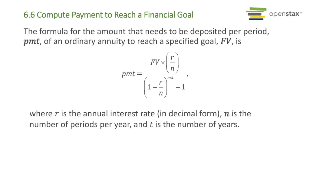 6 6 compute payment to reach a financial goal