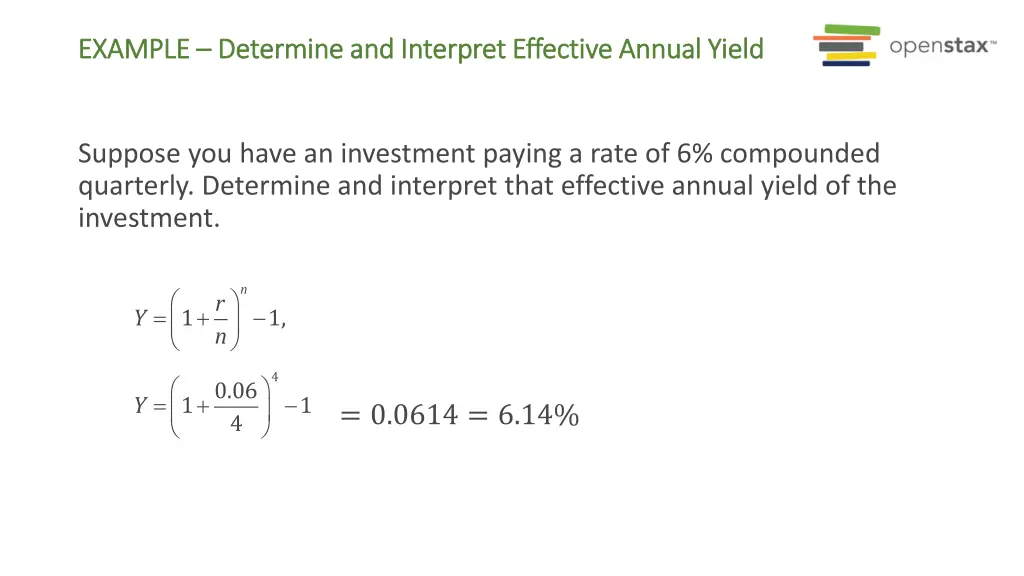 example example determine and interpret effective