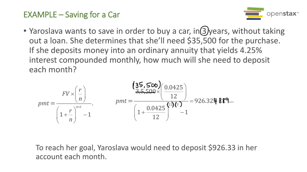example example saving for a car saving for a car