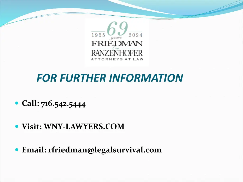 for further information