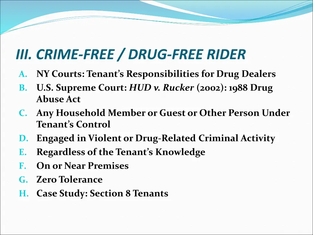 iii crime free drug free rider